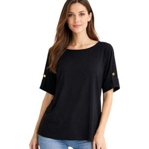 Michael Kors Black Short Sleeve Tee. Size M.
